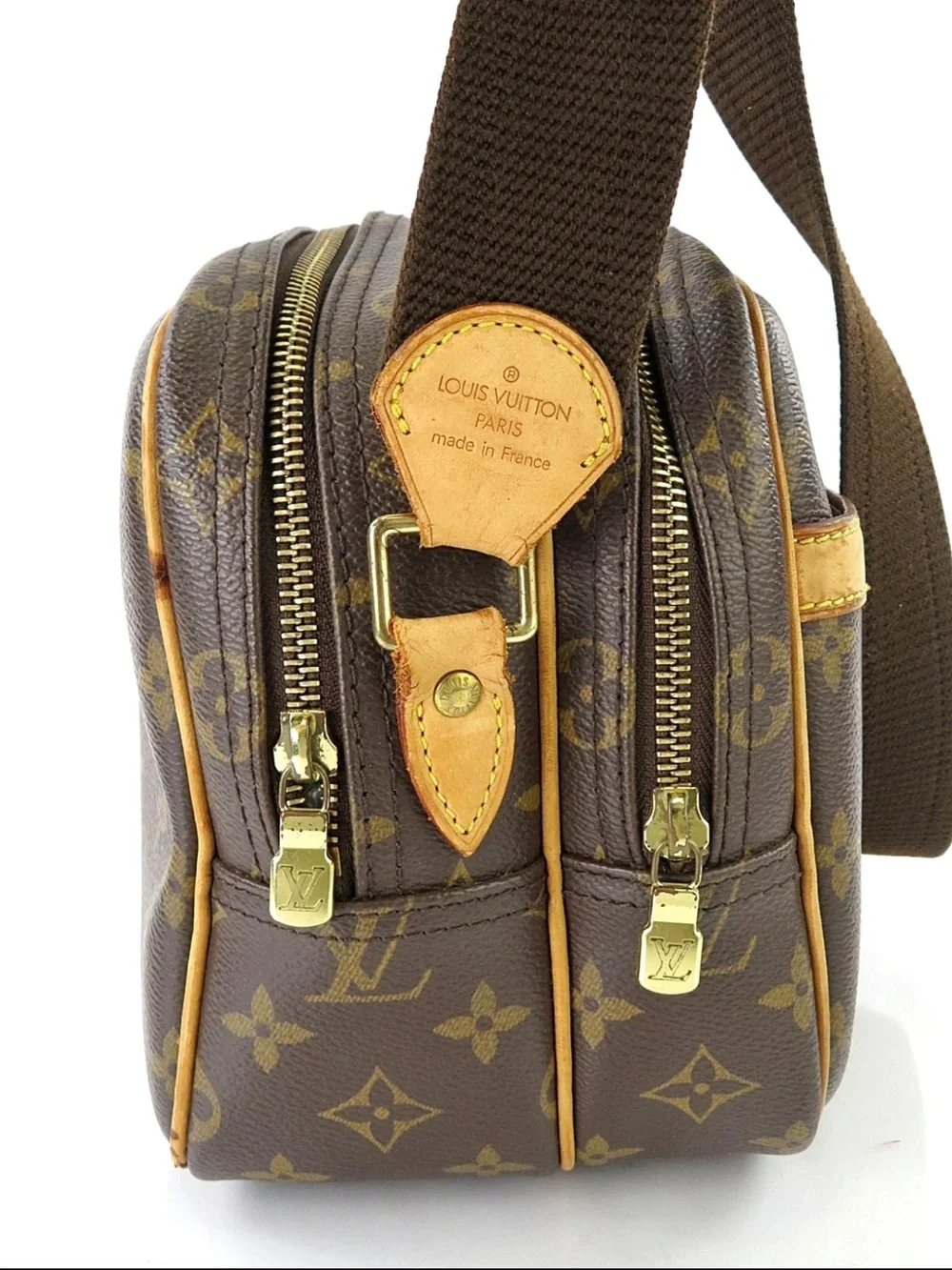 Louis Vuitton Monogram Canvas Messenger Bag in Brown and Tan